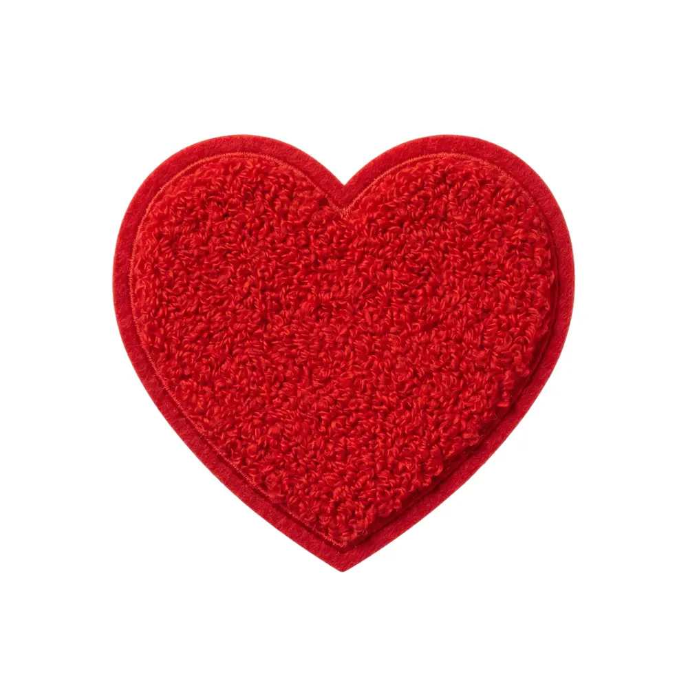 Custom chenille heart patch Malaysia | patches.com.my